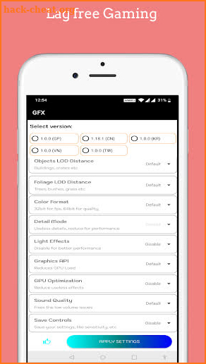 GFX tool for PUBG - Global Version screenshot