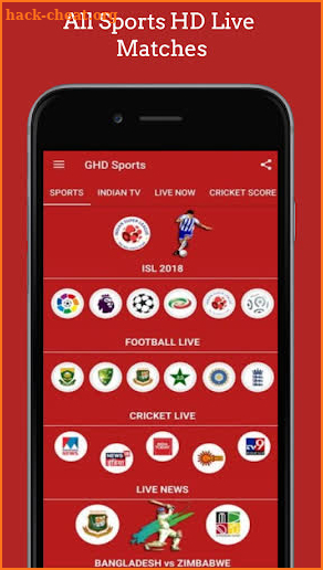 GHD SPORTS - Free Cricket Live TV GHD Guide screenshot