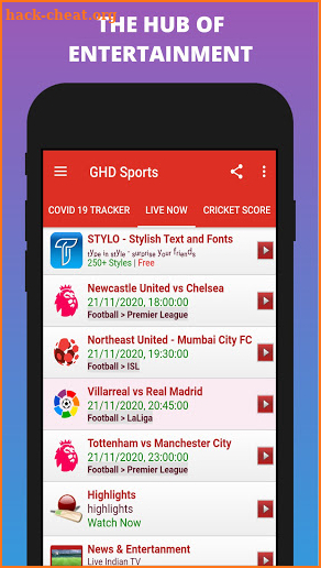 GHD Sports Live Tv App Cricket, Football, IPL Tips screenshot