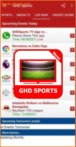 GHD Sports Live Tv App Cricket, IPL, Football Tips screenshot