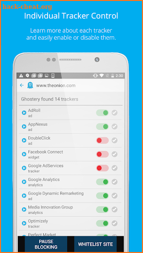 Ghostery Privacy Browser screenshot
