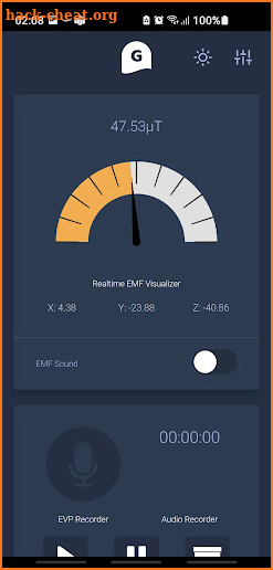 Ghostly (Real EMF Detector & Voice Transcoder) screenshot