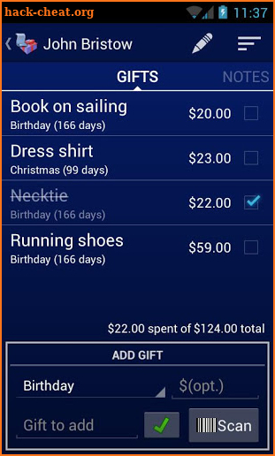 Gift Shopper Pro screenshot