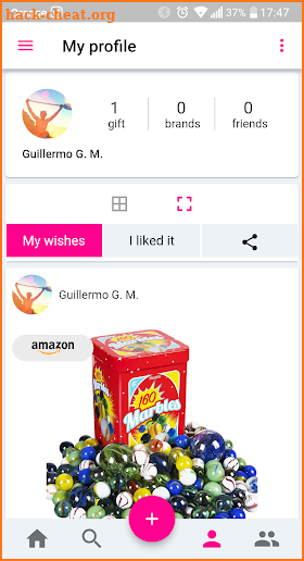 Giftmify. The Gifting Social Network screenshot