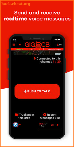 GIGACB: Truck Driver CB Radio, GPS screenshot