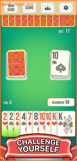 Gin Rummy - Classic Cards Game. Play online, free! screenshot