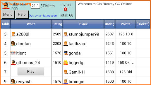 Gin Rummy GC Online screenshot