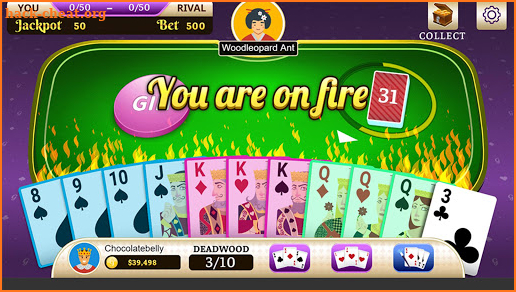 gin rummy online with friends free
