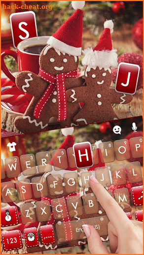 Gingerbread Man Keyboard Background screenshot
