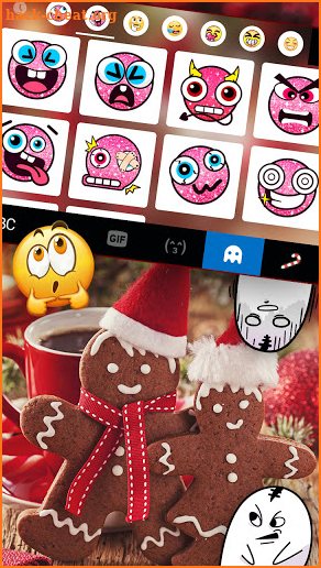 Gingerbread Man Keyboard Background screenshot