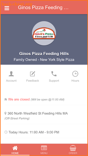 Ginos Pizza Feeding Hills MA screenshot
