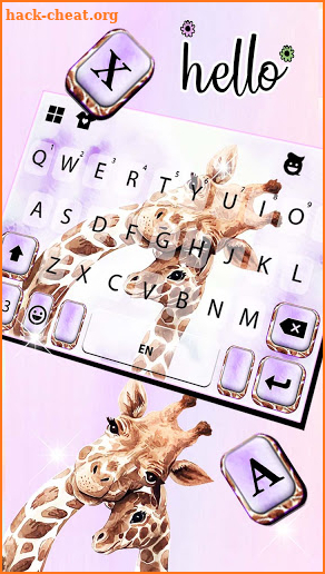 Giraffe Love Keyboard Background screenshot
