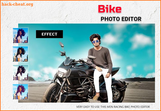 Girl and Boy Bike Photo Editor screenshot