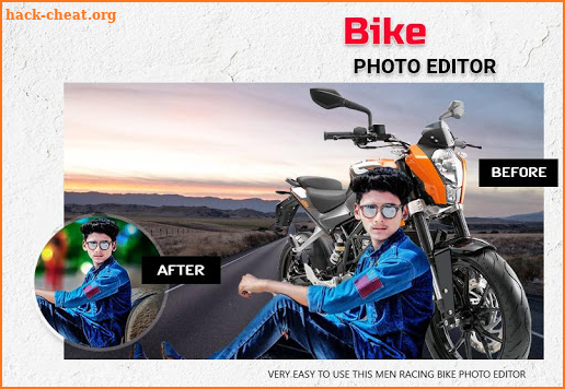 Girl and Boy Bike Photo Editor screenshot