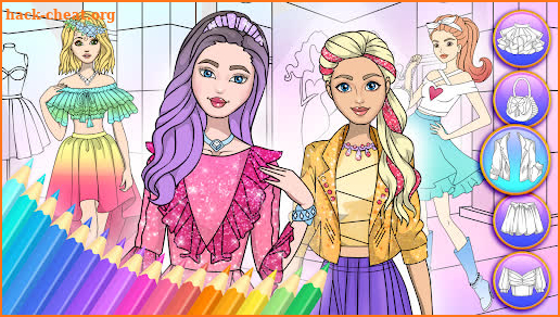 Girl Coloring Dress Up Games screenshot