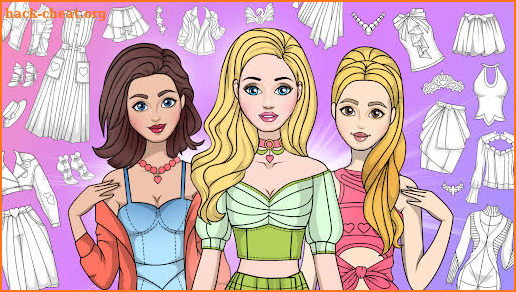 Girl Coloring Dress Up Games screenshot