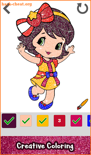Girls Glitter Color by Number - Fashion Coloring screenshot