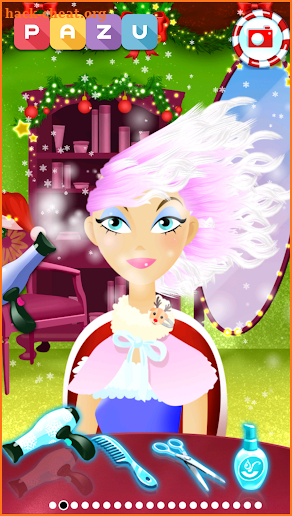Girls Hair Salon Christmas by PAZU Games screenshot