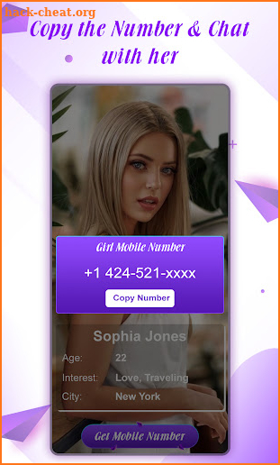 Girls Mobile Number Chat & Video Call Prank screenshot