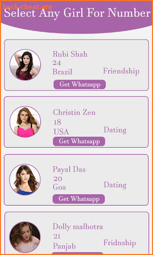 Girls Mobile Number For Whatsapp : Search GF Numbr screenshot