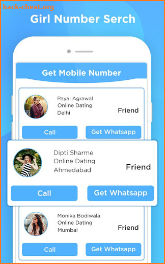 Girls Mobile Number: Girl Friend Search screenshot