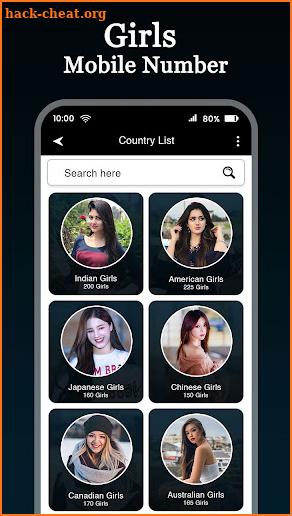 Girls Mobile Number Prank screenshot