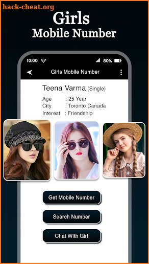 Girls Mobile Number Prank screenshot