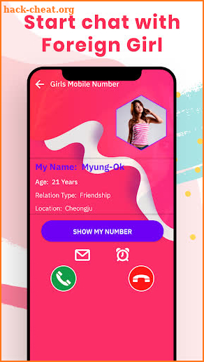 Girls mobile number - Real girl mobile prank screenshot