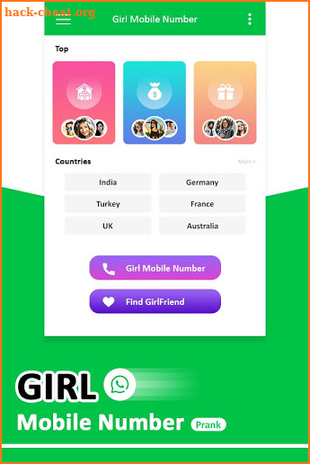 Girls Mobile Number Search : Find Number Simulator screenshot