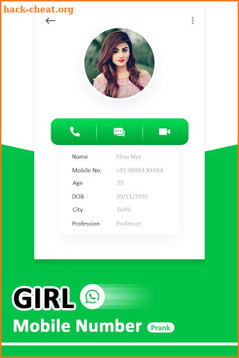 Girls Mobile Number Search : Find Number Simulator screenshot