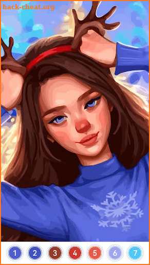 Girls Paint by Number Coloring screenshot