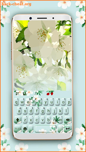 Girly Charming Floral Keyboard Theme screenshot