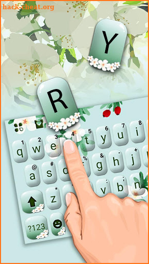 Girly Charming Floral Keyboard Theme screenshot