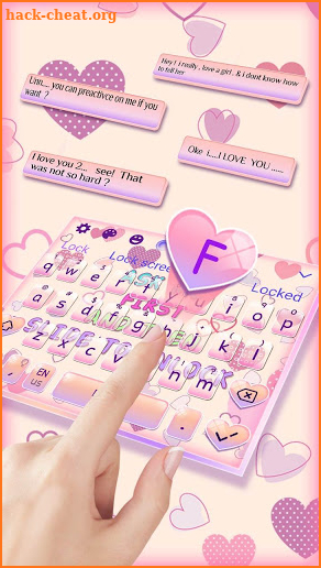 Girly Lock Screen Keyboard Theme screenshot