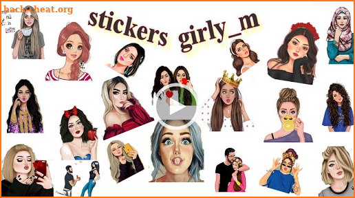 ملصقات بنات كيوت Girly m - WAStickerApps screenshot