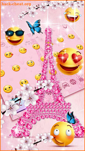 Girly Paris keyboard theme screenshot