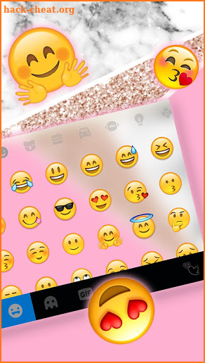 Girly Pink Glitter Keyboard Theme screenshot