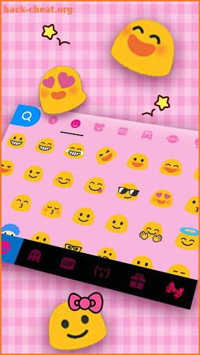 Girly Pink Kitty Keyboard Theme screenshot