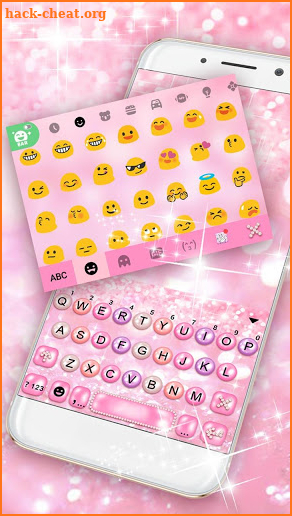 Girly Pink Pearl Keyboard Theme screenshot