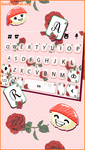 Girly Rose Keyboard Background screenshot
