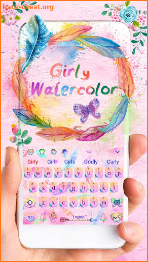 Girly Watercolor Keyboard screenshot