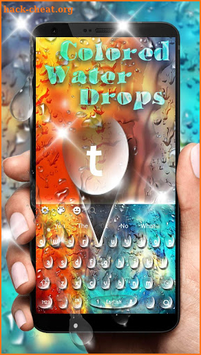 Glamorous Colorful Water Drop Keyboard screenshot