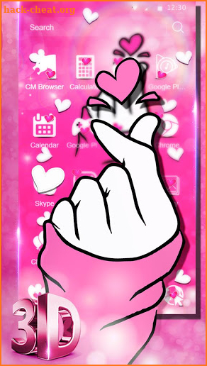 Glamorous Pink Love Sign screenshot