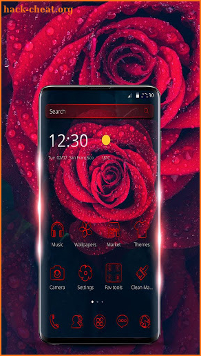 Glamorous Red Rose Launcher screenshot