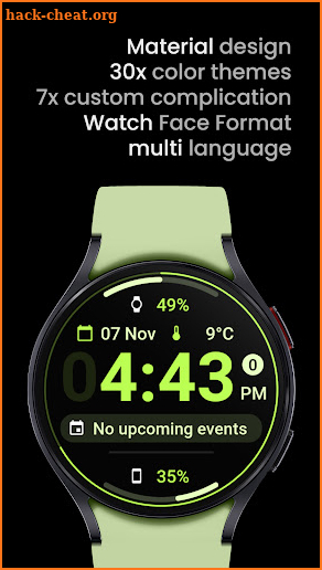Glance X: Wear OS watch face screenshot