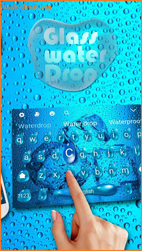 Glass Water Drop Keyboard Theme screenshot