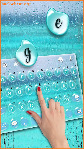 Glass Water Keyboard Theme screenshot
