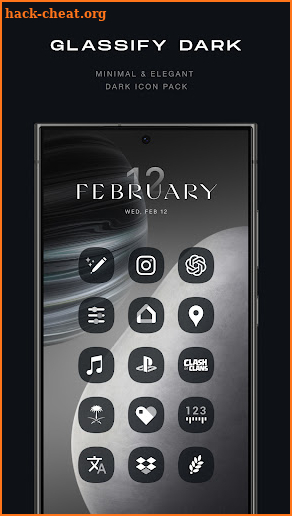 Glassify Dark Icon Pack screenshot