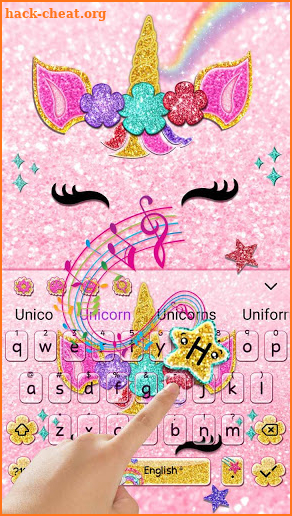 Glisten Unicorn Pinky Keyboard screenshot