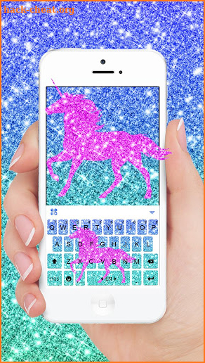 Glistening Unicorn Keyboard Theme screenshot